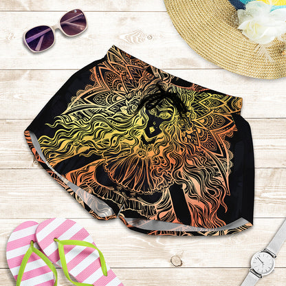 Spiritual Girl Mandala Print Women's Shorts
