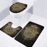 Spiritual Hamsa Hand Of Fatima Print 3 Piece Bath Mat Set