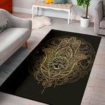 Spiritual Hamsa Hand Of Fatima Print Area Rug