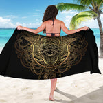 Spiritual Hamsa Hand Of Fatima Print Beach Sarong Wrap