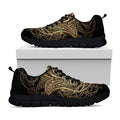 Spiritual Hamsa Hand Of Fatima Print Black Running Shoes