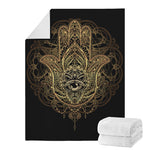 Spiritual Hamsa Hand Of Fatima Print Blanket