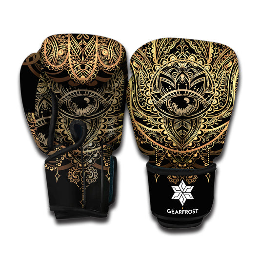 Spiritual Hamsa Hand Of Fatima Print Boxing Gloves