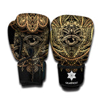 Spiritual Hamsa Hand Of Fatima Print Boxing Gloves