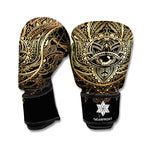 Spiritual Hamsa Hand Of Fatima Print Boxing Gloves