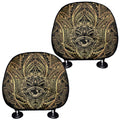 Spiritual Hamsa Hand Of Fatima Print Car Headrest Covers