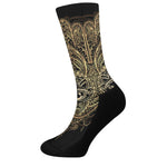 Spiritual Hamsa Hand Of Fatima Print Crew Socks