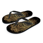 Spiritual Hamsa Hand Of Fatima Print Flip Flops
