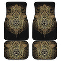 Spiritual Hamsa Hand Of Fatima Print Front and Back Car Floor Mats