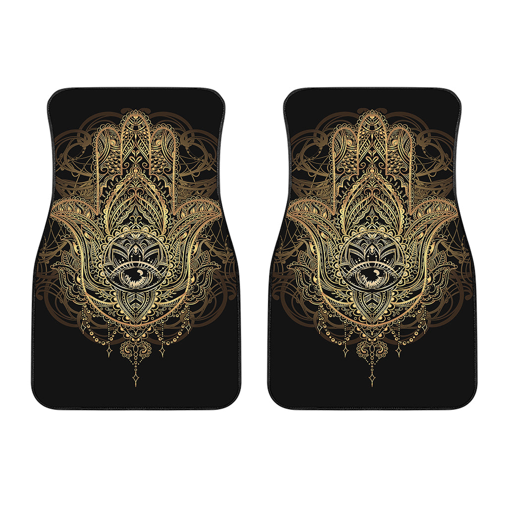 Spiritual Hamsa Hand Of Fatima Print Front Car Floor Mats