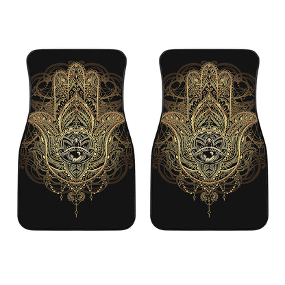 Spiritual Hamsa Hand Of Fatima Print Front Car Floor Mats