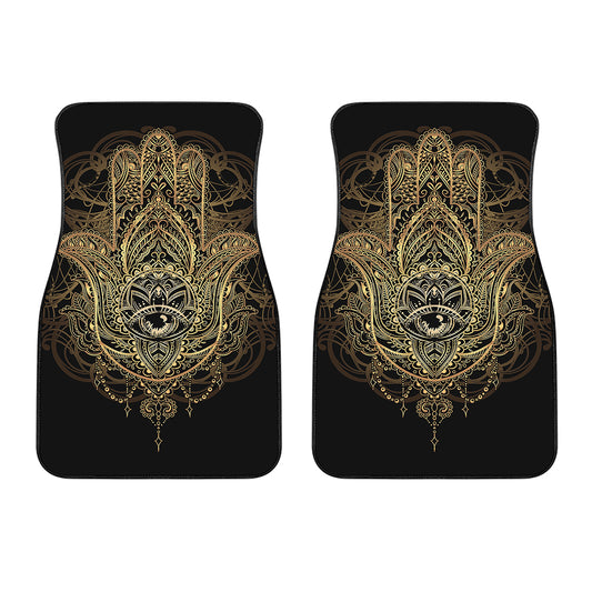 Spiritual Hamsa Hand Of Fatima Print Front Car Floor Mats