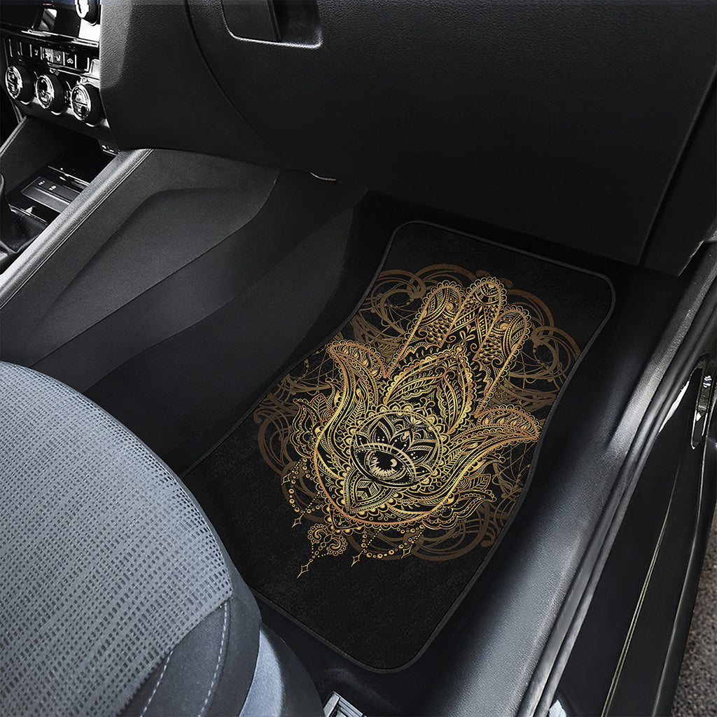 Spiritual Hamsa Hand Of Fatima Print Front Car Floor Mats