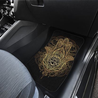 Spiritual Hamsa Hand Of Fatima Print Front Car Floor Mats