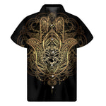 Spiritual Hamsa Hand Of Fatima Print Men's Short Sleeve Shirt