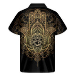 Spiritual Hamsa Hand Of Fatima Print Men's Short Sleeve Shirt