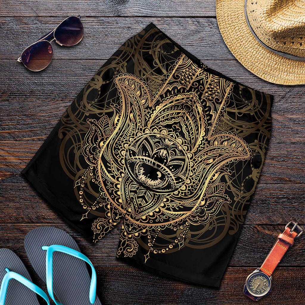 Spiritual Hamsa Hand Of Fatima Print Men's Shorts