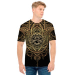 Spiritual Hamsa Hand Of Fatima Print Men's T-Shirt