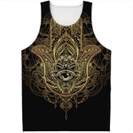 Spiritual Hamsa Hand Of Fatima Print Men's Tank Top