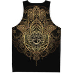 Spiritual Hamsa Hand Of Fatima Print Men's Tank Top