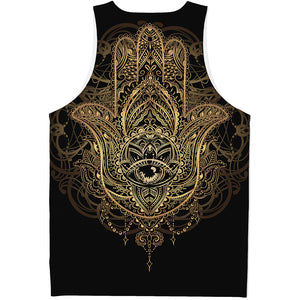 Spiritual Hamsa Hand Of Fatima Print Men's Tank Top