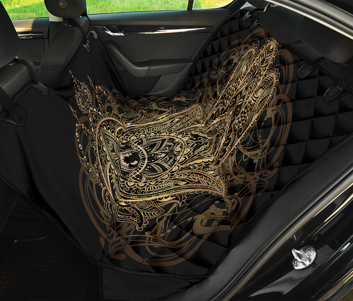Spiritual Hamsa Hand Of Fatima Print Pet Car Back Seat Cover