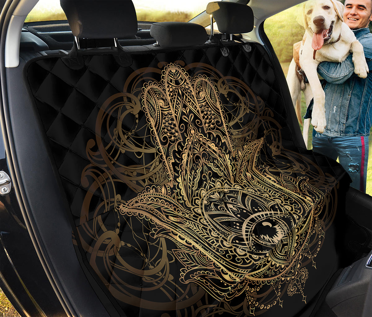 Spiritual Hamsa Hand Of Fatima Print Pet Car Back Seat Cover