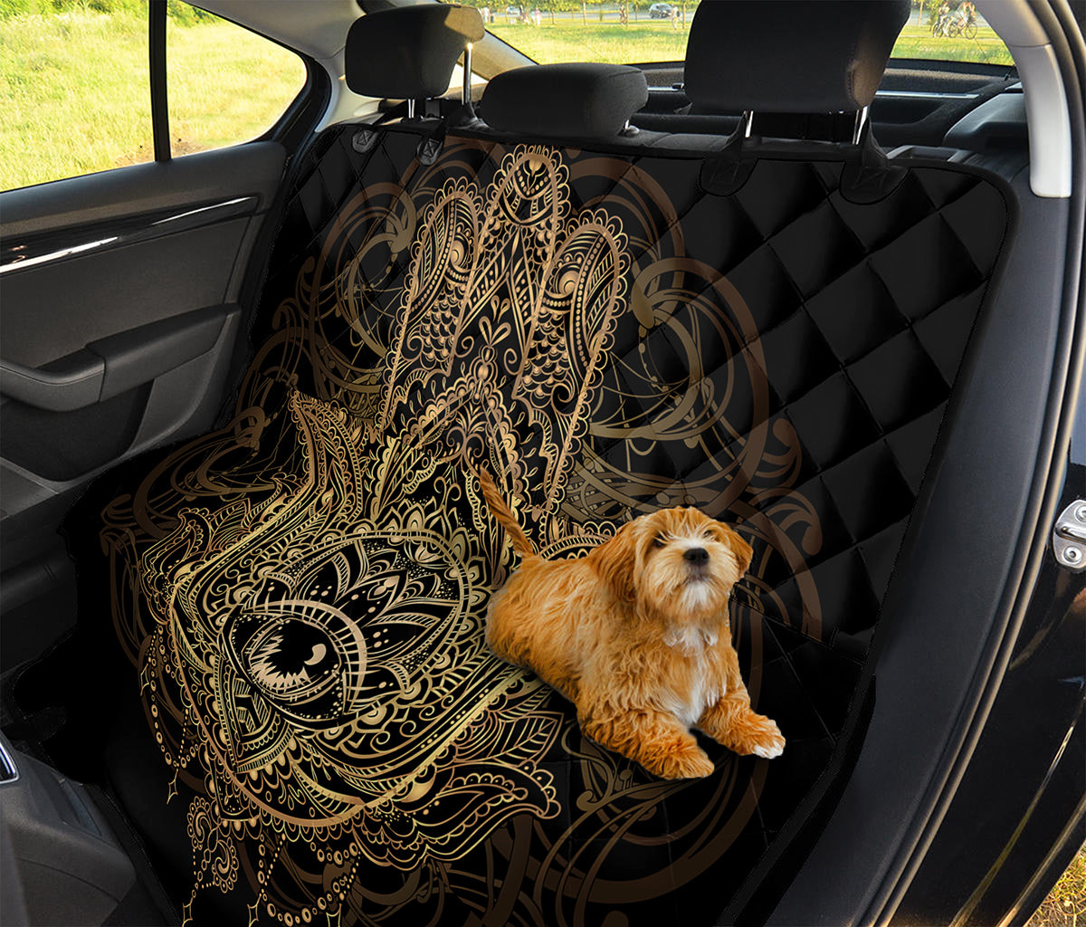 Spiritual Hamsa Hand Of Fatima Print Pet Car Back Seat Cover