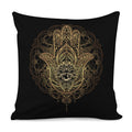 Spiritual Hamsa Hand Of Fatima Print Pillow Cover