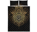 Spiritual Hamsa Hand Of Fatima Print Quilt Bed Set