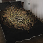 Spiritual Hamsa Hand Of Fatima Print Quilt Bed Set