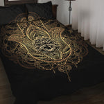 Spiritual Hamsa Hand Of Fatima Print Quilt Bed Set
