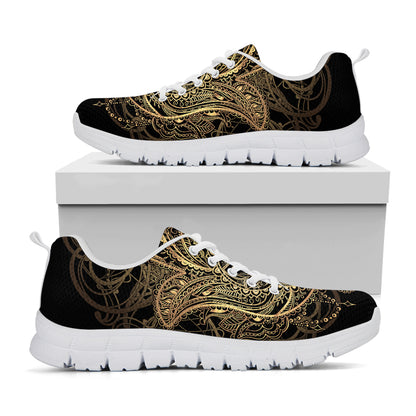 Spiritual Hamsa Hand Of Fatima Print White Sneakers