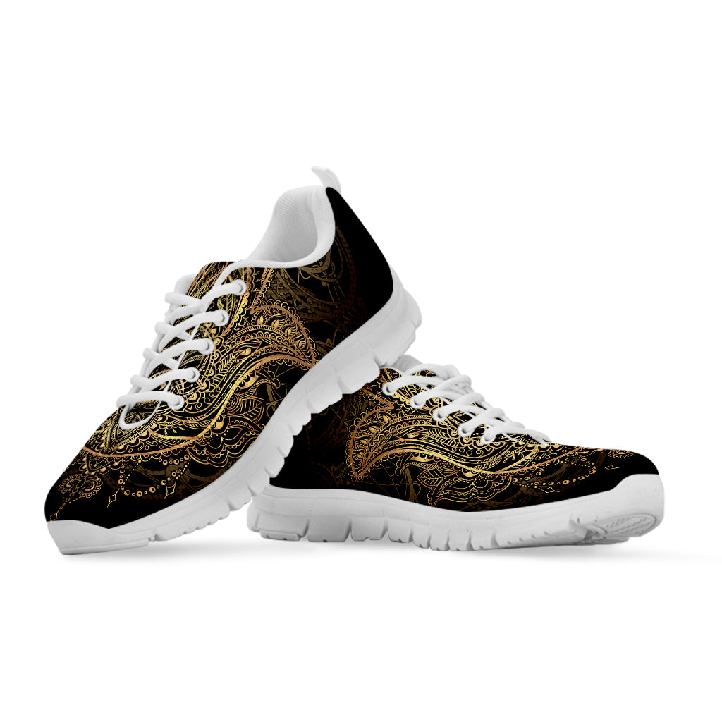 Spiritual Hamsa Hand Of Fatima Print White Sneakers