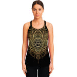 Spiritual Hamsa Hand Of Fatima Print Women's Racerback Tank Top