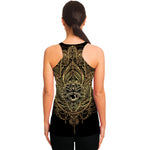 Spiritual Hamsa Hand Of Fatima Print Women's Racerback Tank Top