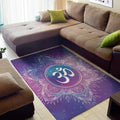 Spiritual Om Mandala Print Floor Mat