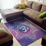Spiritual Om Mandala Print Area Rug