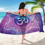 Spiritual Om Mandala Print Beach Sarong Wrap