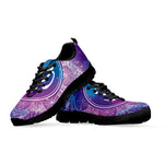 Spiritual Om Mandala Print Black Sneakers