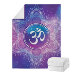 Spiritual Om Mandala Print Blanket