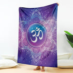 Spiritual Om Mandala Print Blanket