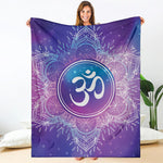 Spiritual Om Mandala Print Blanket
