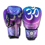 Spiritual Om Mandala Print Boxing Gloves