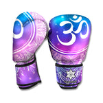 Spiritual Om Mandala Print Boxing Gloves