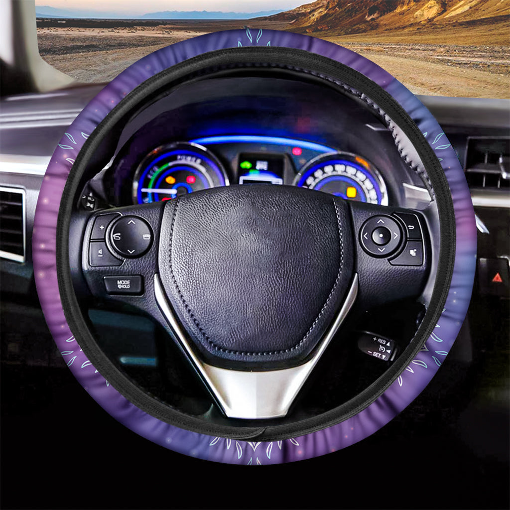 Spiritual Om Mandala Print Car Steering Wheel Cover