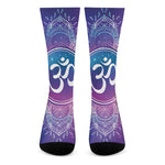 Spiritual Om Mandala Print Crew Socks