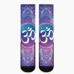 Spiritual Om Mandala Print Crew Socks
