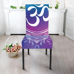 Spiritual Om Mandala Print Dining Chair Slipcover