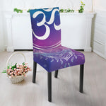 Spiritual Om Mandala Print Dining Chair Slipcover
